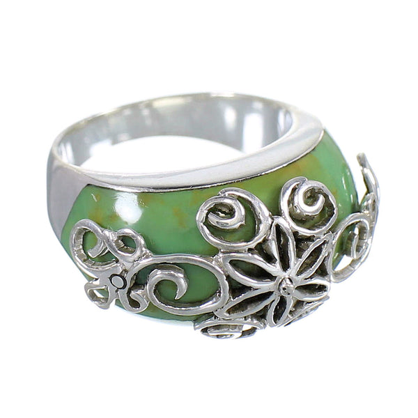 Genuine Sterling Silver Turquoise Southwest Ring Size 6-1/2 RX81193